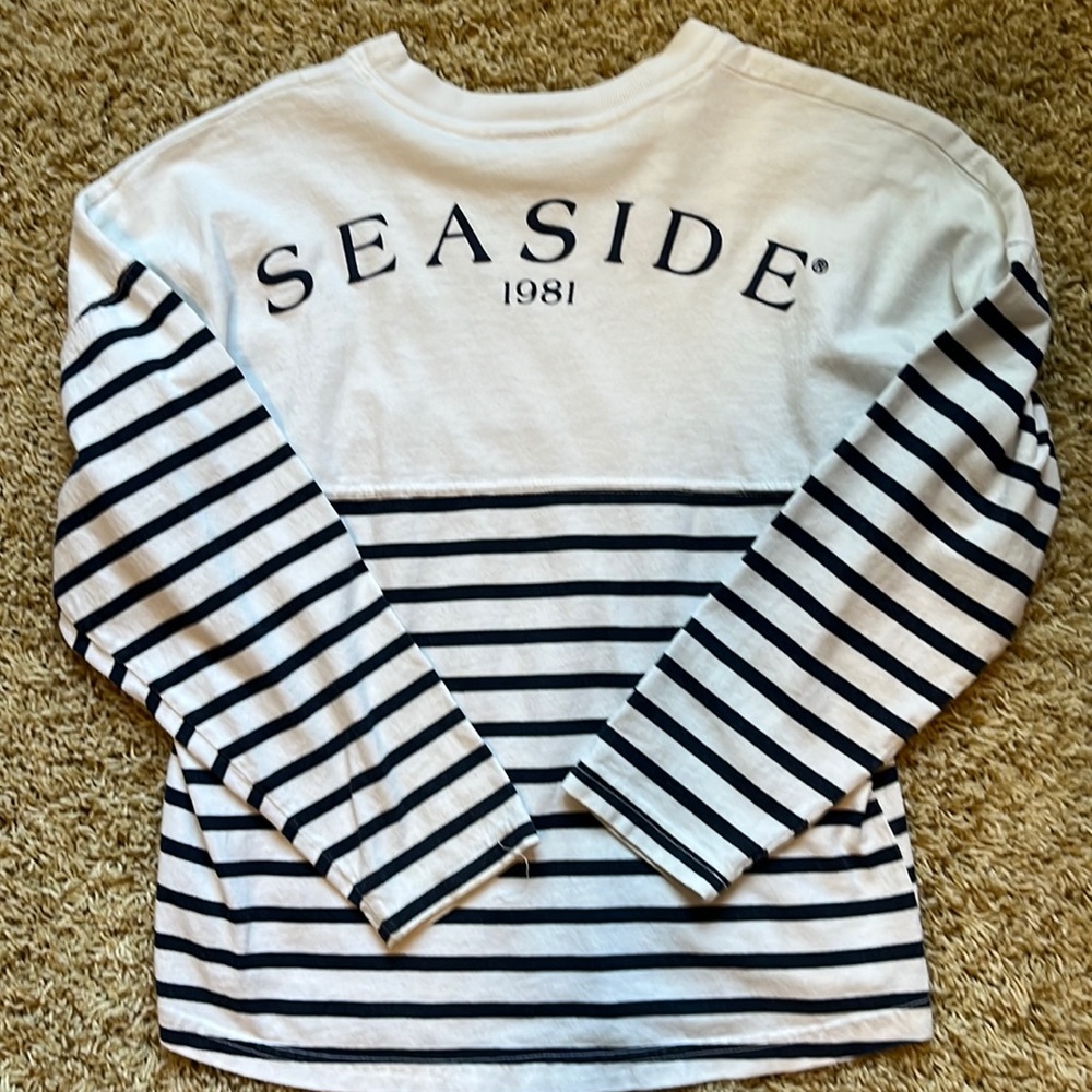 Seaside, 30A navy and white kids shirt. Great condition